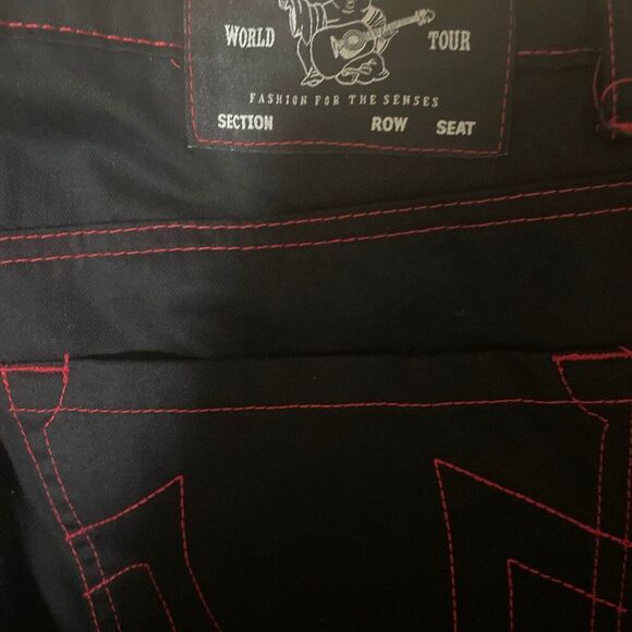 True Religion Jet Black Cargo Pants Flap Pockets Men’s Size 36 MSRP $149 NWT - Picture 11 of 11